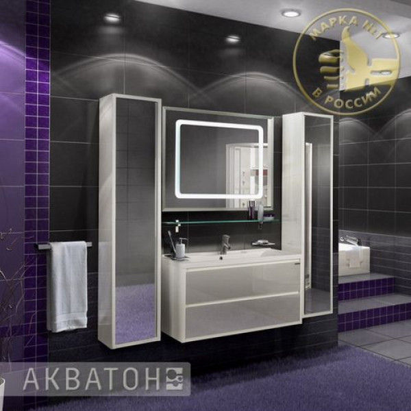 Тумба подвесная Акватон Римини 100 белый глянец (1A232801RN010)