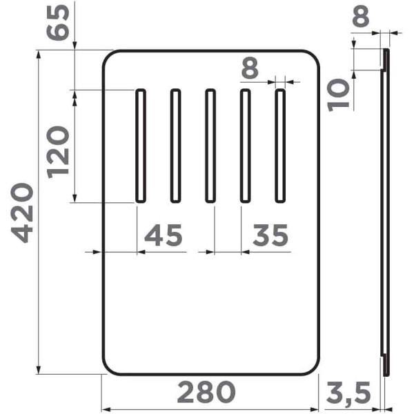 Доска для мойки Omoikiri 280х420 CB-Yamakawa-GB графит (4999149) Доска для мойки Omoikiri 280х420 CB-Yamakawa-GB графит (4999149)