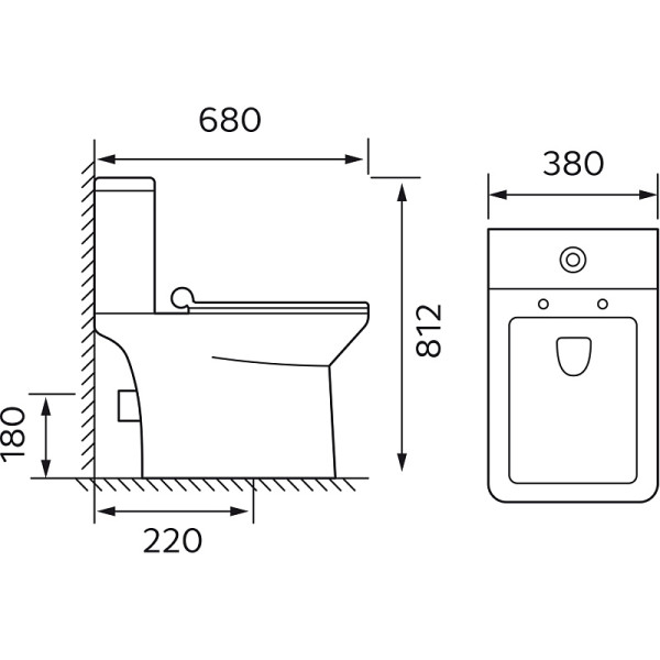 Унитаз напольный Azario Glory с сиденьем с микролифтом белый (AZ-49)