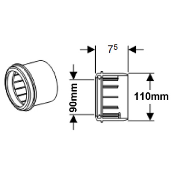 Переход 110*90 мм для инсталляции Geberit (367.928.16.1) Переход 110*90 мм для инсталляции Geberit (367.928.16.1)