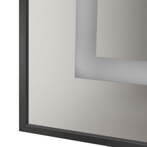 Зеркало BelBagno 500x900x32 в алюминиевой раме со встроенным светильником и сенсорным выключателем по периметру рамы (SPC-KRAFT-500-900-SENS-NERO)