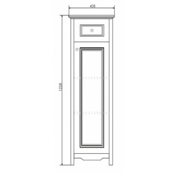 Пенал подвесной Comforty Тбилиси 400x355x428 белый глянцевый (00003132633)