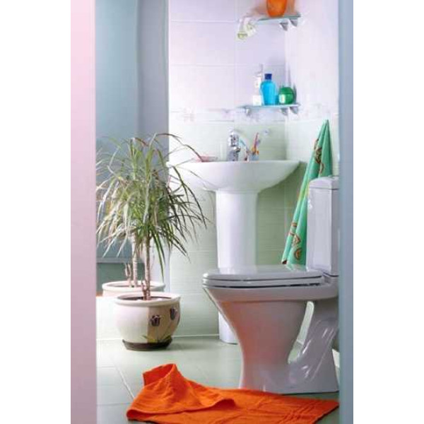 Унитаз-компакт Sanita Аттика Люкс 605х337х780 с сиденьем термопласт, косой выпуск