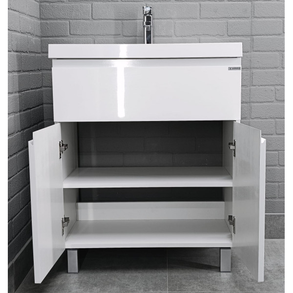 Тумба напольная Bazis 70 Graffo белый глянец В1 Домино (DGr2401T) Тумба напольная Bazis 70 Graffo белый глянец В1 Домино (DGr2401T)