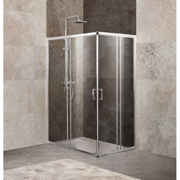 Душевой уголок Belbagno Unique 115х90 стекло прозрачное (UNIQUE-AH-2-100/115-75/90-C-Cr)