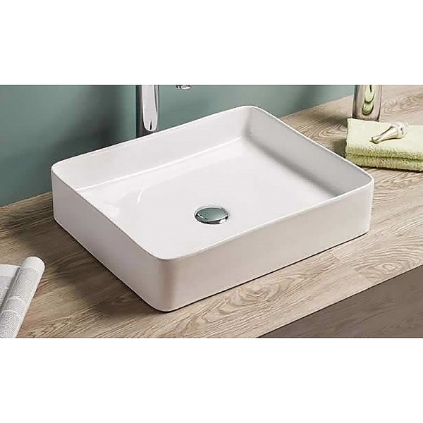 Раковина накладная Azario 50,5x40x11 белый глянцевый (AZ-7050K)