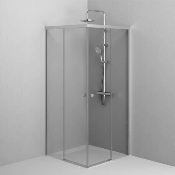 Душевой уголок AM.PM X-joy 90x90 стекло прозрачное, профиль хром матовый (W94G-403-9090-MT1K)