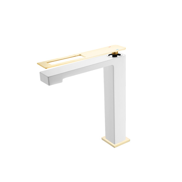 Смеситель для раковины Boheme Q W (белый глянец) (142-WG)