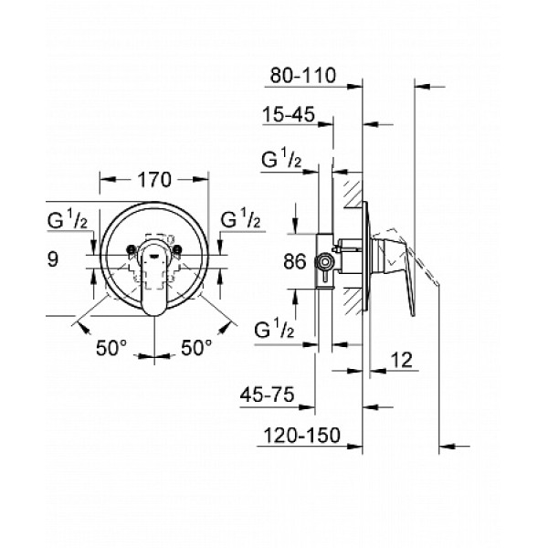 Смеситель для душа Grohe Eurosmart Cosmopolitan (32880000)