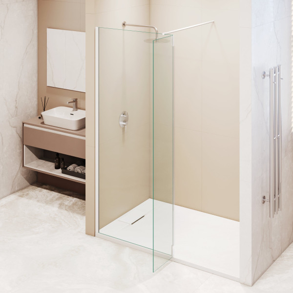 Душевая перегородка RGW WA-051W (WA-010W + Z-071W) 900 стекло прозрачное, профиль Белый (351005193-15)