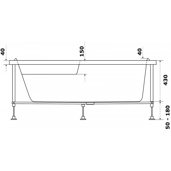 Ванна акриловая Azario Микона 160x100 левосторонняя (МИВ0001)