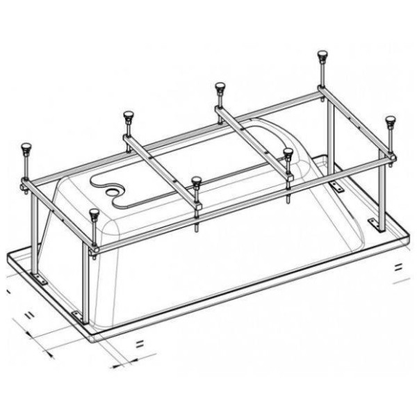 Монтажный комплект к акриловой ванне Roca Genova 160х70 (ZRU9302974) 