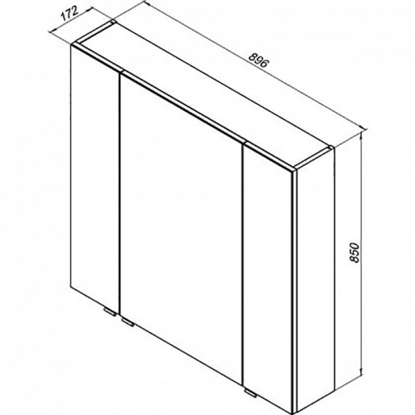 Зеркало-шкаф Aquanet Алвита 89,6x85 серый антрцит (00240110)