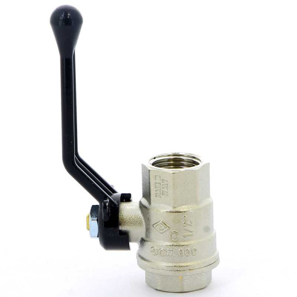 Кран Bugatti 1/2" ВВ шаровый Oregon 300 (черная ручка) (03000163)
