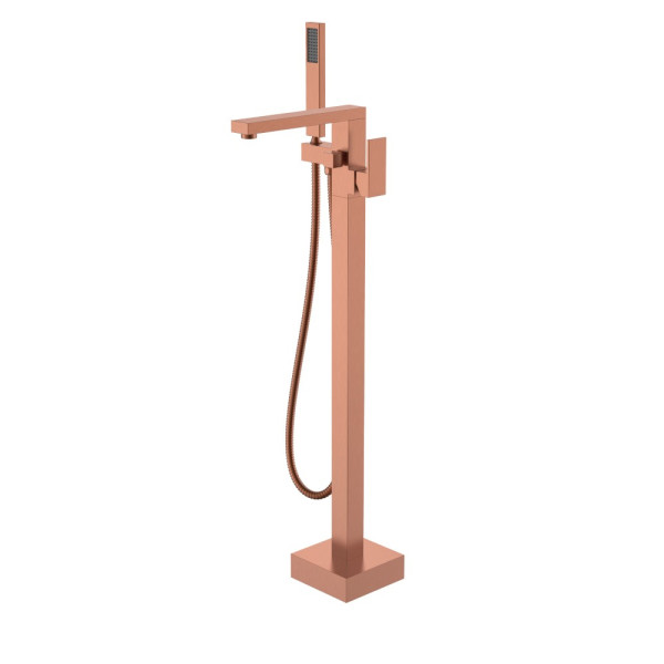 Смеситель напольный для ванны Boheme Qubic Copper brushed (479-CB) Смеситель напольный для ванны Boheme Qubic Copper brushed (479-CB)