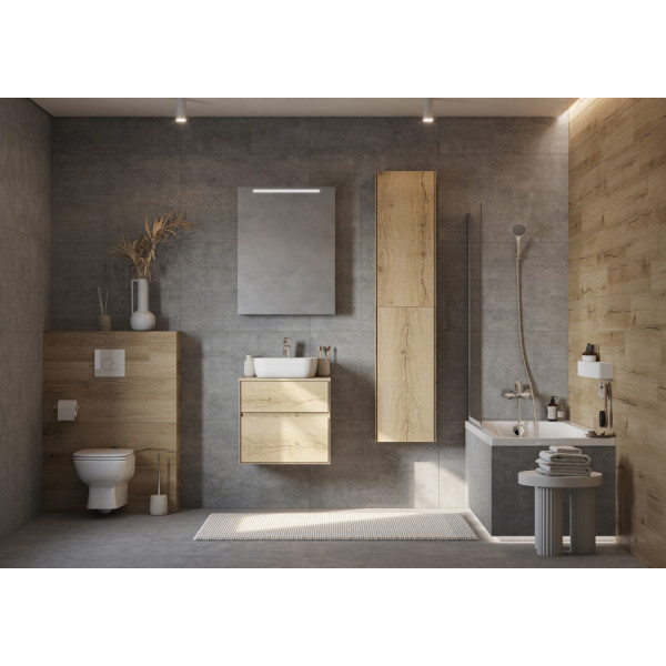 Зеркало Aquaton Люмин 650x22x850 серебристый (1.A291.2.02A.501.0)