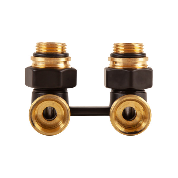 Фитинг двойной угловой со встроенным шаровым краном Arrowhead Black с комплектом адаптеров 1/2"х3/4" (черный) (216132B ) Фитинг двойной угловой со встроенным шаровым краном Arrowhead Black с комплектом адаптеров 1/2"х3/4" (черный) (216132B )