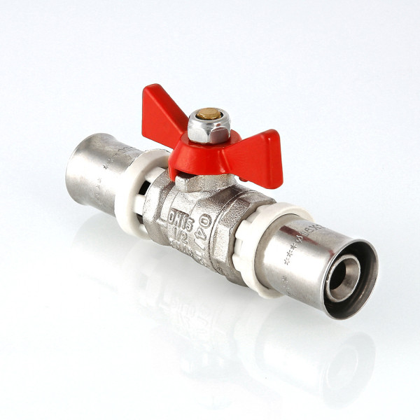 Кран 16х16 шаровый пресс Valtec (красная бабочка) VT.243.N.1616 Кран 16х16 шаровый пресс Valtec (красная бабочка) VT.243.N.1616