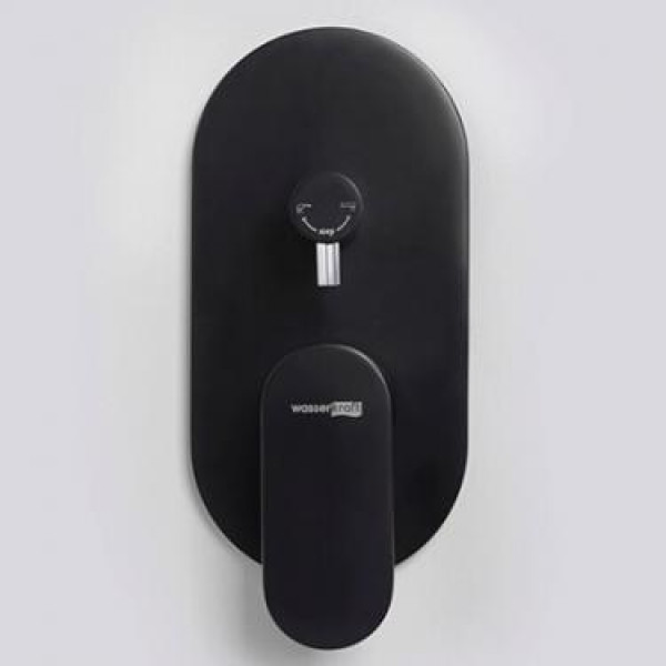 Встраиваемый комплект для душа WasserKRAFT Elbe черный с верхней душевой насадкой и лейкой (A16777) Встраиваемый комплект для душа WasserKRAFT Elbe черный с верхней душевой насадкой и лейкой (A16777)