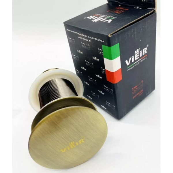Донный клапан для раковины Vieir 1 1/4" (32 мм.), 67 мм. Quick Clac без перелива (латунь, бронза) (VER21AD) Донный клапан для раковины Vieir 1 1/4" (32 мм.), 67 мм. Quick Clac без перелива (латунь, бронза) (VER21AD)