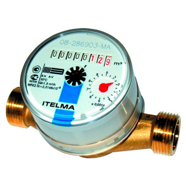 Счётчик для холодной воды "Itelma" 1/2" (110 мм.) WFK20.D110 Счётчик для холодной воды "Itelma" 1/2" (110 мм.) WFK20.D110