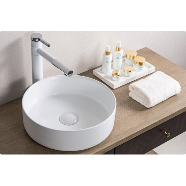 Раковина накладная BelBagno 36x36 белая (BB1357)