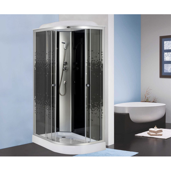 Душевая кабина Niagara 1200*800*2150 L стекло прозрачное с рисунком, профиль хром (NG-4512 L)