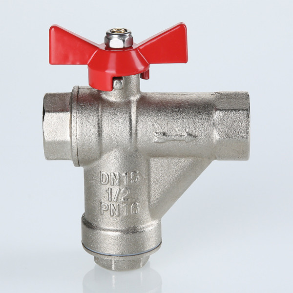 Кран 3/4" ВВ шаровый со встроенным прямым фильтром Valtec (красная бабочка) VT.294.N.05 Кран 3/4" ВВ шаровый со встроенным прямым фильтром Valtec (красная бабочка) VT.294.N.05