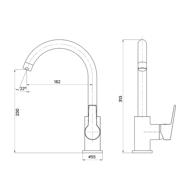 Смеситель для кухни Milardo Meal хром (M01SBJ0M05)