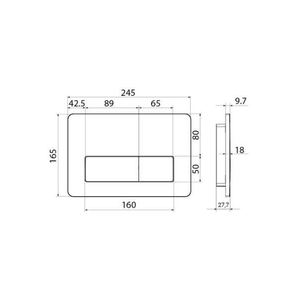 Клавиша смывная Iddis 010 глянцевая белая (UNI10W0i77)