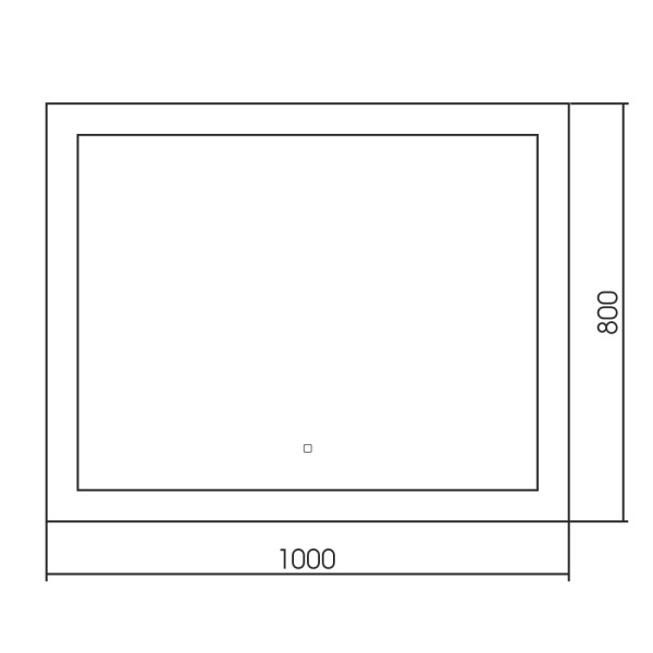 Зеркало Abber See 80x100 с подсветкой, сенсорный выключатель, диммер (AG6107SL-1.0)