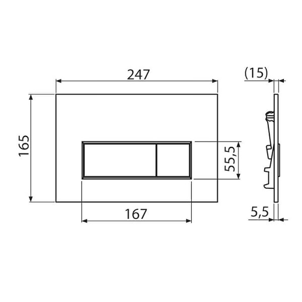 Инсталляция для подвесного унитаза AlcaPlast с клавишей (AM101/1120-4:1 RU M571-0001) хром Инсталляция для подвесного унитаза AlcaPlast с клавишей (AM101/1120-4:1 RU M571-0001) хром