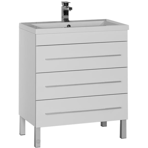 Тумбы напольные Aquanet Верона 75 белый (напольная 3 ящика) (00178254) Тумбы напольные Aquanet Верона 75 белый (напольная 3 ящика) (00178254)