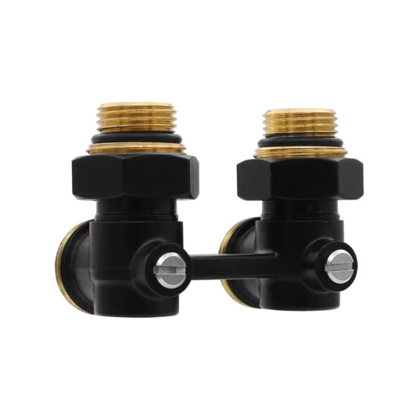 Фитинг двойной угловой со встроенным шаровым краном Vieir Мультифлекс (черный, с комплектом адаптеров 1/2"*3/4") (VR309-C) Фитинг двойной угловой со встроенным шаровым краном Vieir Мультифлекс (черный, с комплектом адаптеров 1/2"*3/4") (VR309-C)