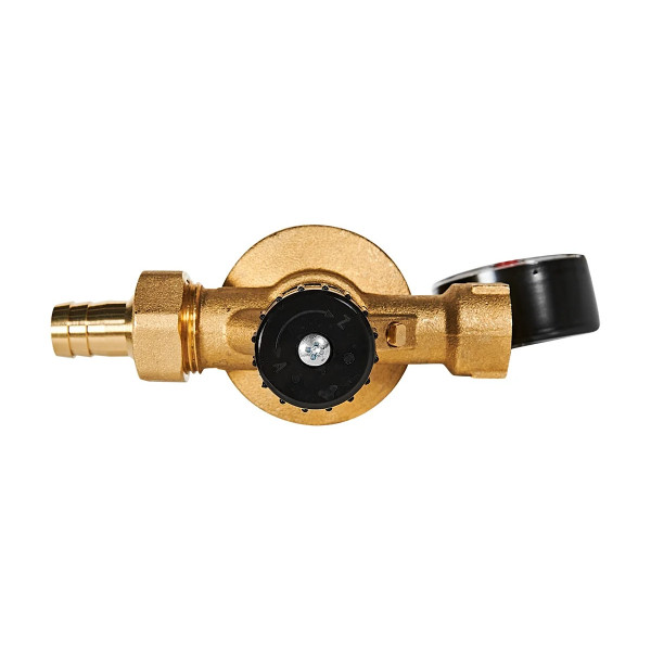 Клапан подпиточный с манометром 1/2" ВН Rommer (крышка латунь) (RVS-0050-101515)