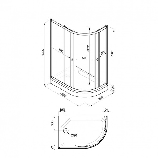 Душевое ограждение Triton Коралл 120x80 левосторонняя стекло матовое, профиль белый (DK389) Душевое ограждение Triton Коралл 120x80 левосторонняя стекло матовое, профиль белый (DK389)