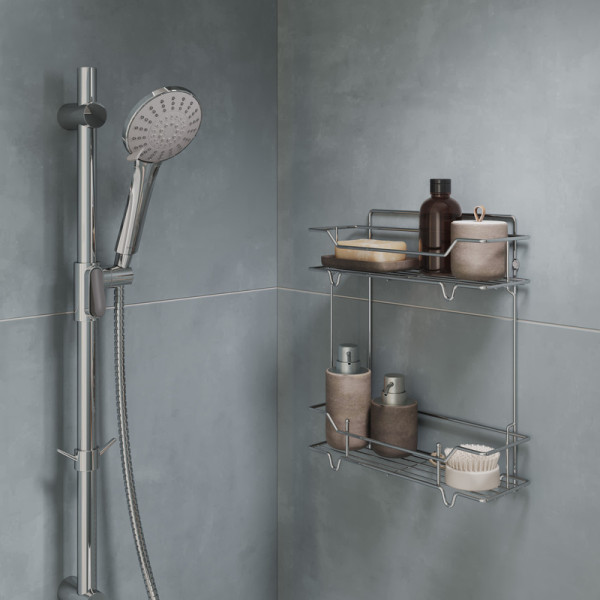 Полка для ванной комнаты Milardo Grid 13,6x36,1x36,3 хром (GRICS2CM44)