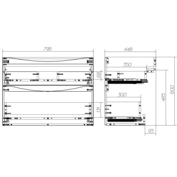 Тумба подвесная BelBagno Marino-H60 80 см Bianco Lucido (Marino-H60-800-2C-SO-BL-P)