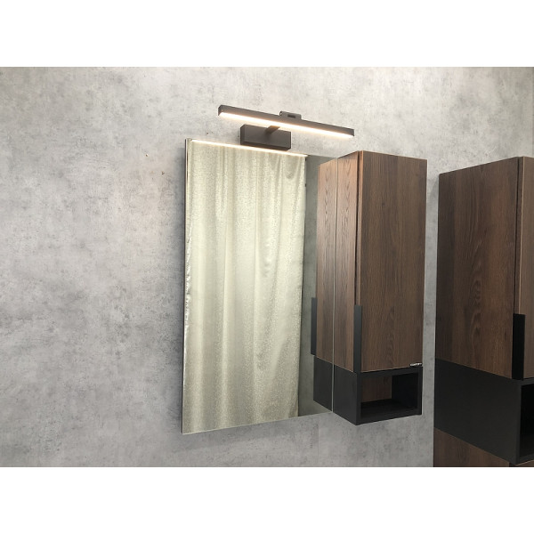 Шкаф зеркальный Comforty Франкфурт 750x160x800 дуб шоколадно-коричневый (00004151044)