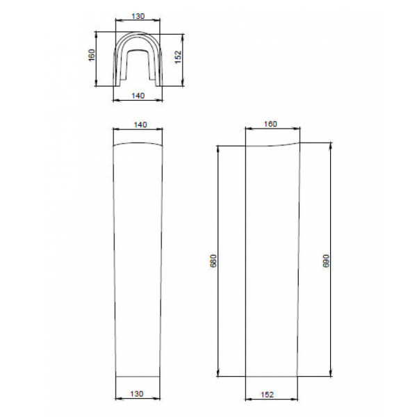 Пьедестал Santeri Визит 16x69x14 белый (1.3605.3.S00.00B.0)