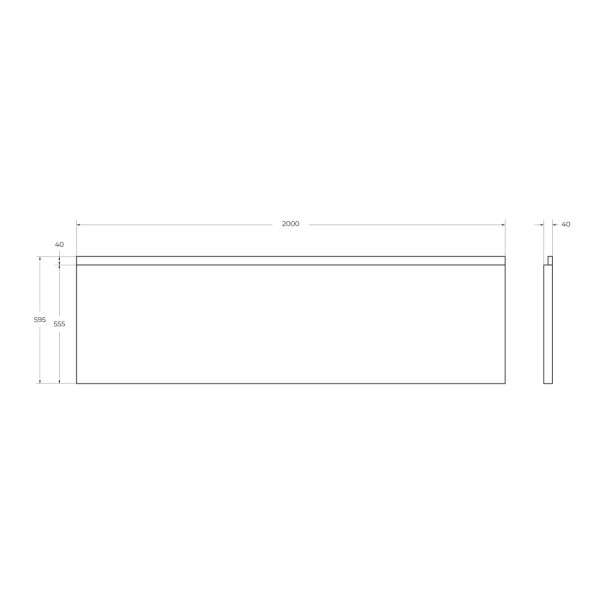 Экран фронтальный Cezares Plane 200x59,5x4 белый (PLANE-200-SCR-W37)