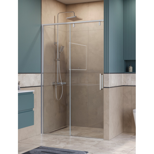 Душевая дверь BelBagno Soft Close-1 130x200 стекло прозрачное, профиль хром глянцевый (SOFT_CLOSE-1-BF-1-130-C-Cr)