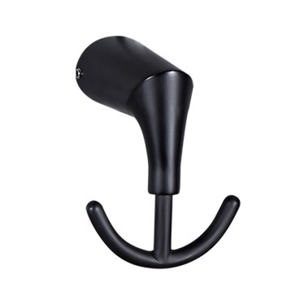 Крючок Fashun двойной цинк. сплав + SUS201 чёрный (A1805-2-7)