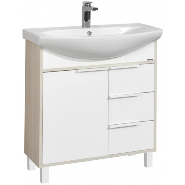 Тумба-умывальник Aquaton Рико 80/1WH207783 Раковина Смайл 80 (1A2154K1RIB90)