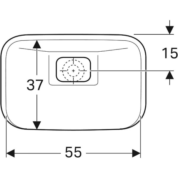 Раковина накладная Geberit myDay 60 встраиваемая на столешницу, белая (245460600)