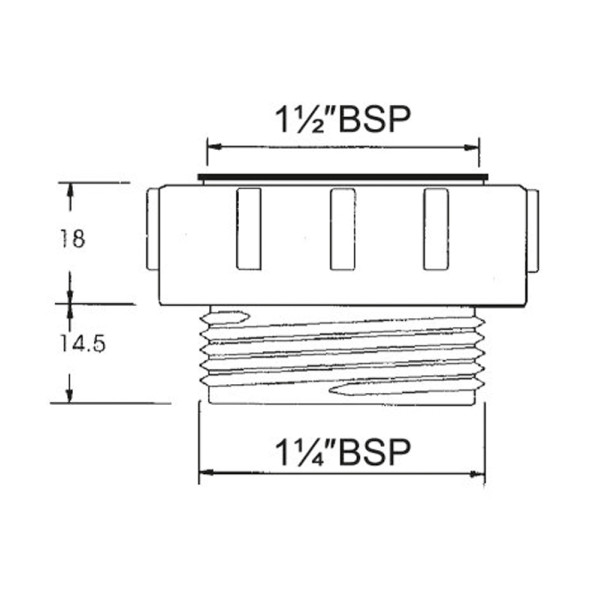 Переход McAlpine 11/4" Н*11/2" В (НС54)