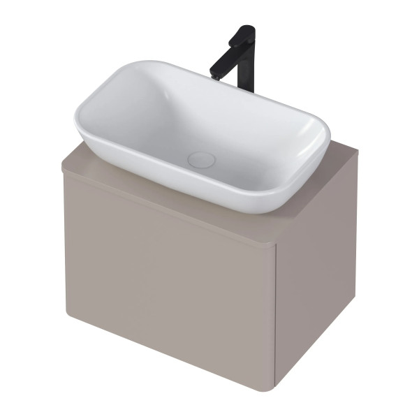 Тумба подвесная 1Marka Vortex  800x500x50 (орех каньон коньяк/латте фактурный) (Ц0000031564)