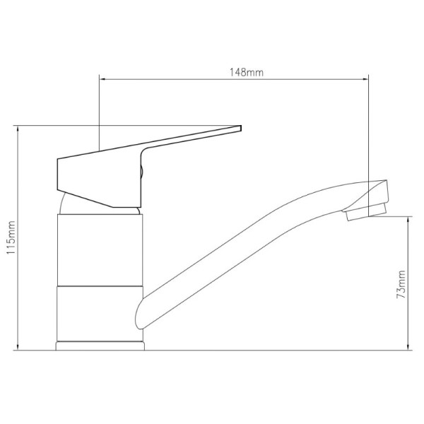 Смеситель для кухни Voda Level хром (LV15) Смеситель для кухни Voda Level хром (LV15)