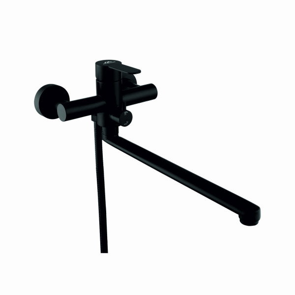 Смеситель для ванны и душа Fashun с душевым комплектом чёрный (A52201-7)