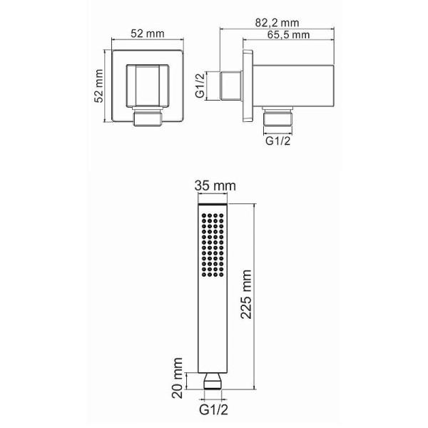 Душевая система WasserKRAFT черная (A16162)